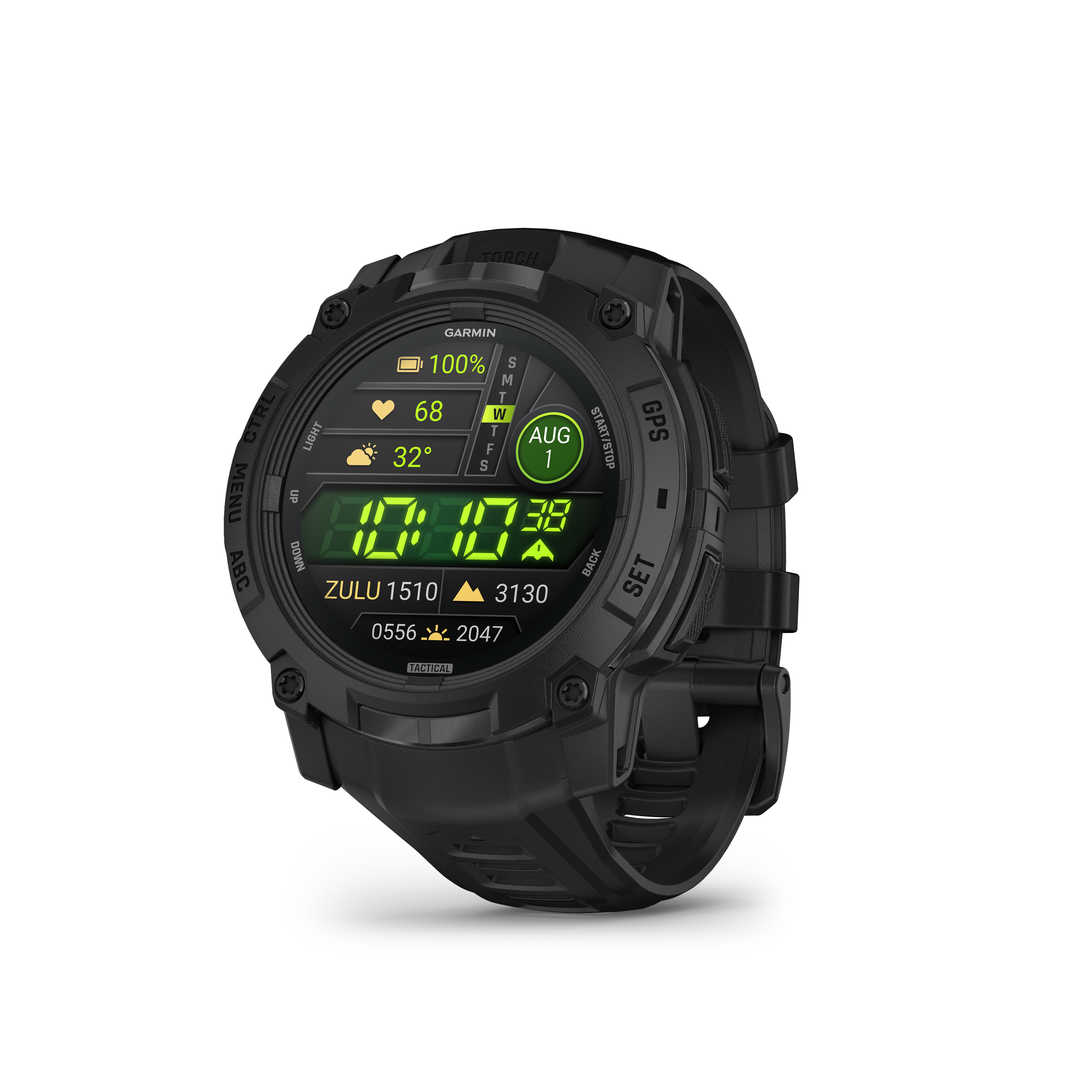 Instinct® 3 – 50 mm, AMOLED, Tactical Edition Black with Black Band